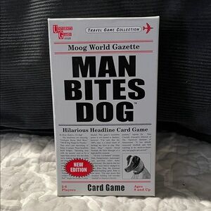 University Games | Man Bites Dog | Card Game | 2-6 Players | 8+ | Family | Party